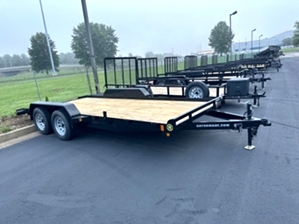 Lowboy car hauler trailer