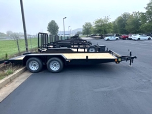 Lowboy car hauler trailer