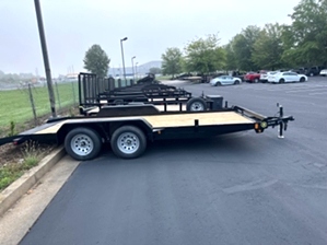 Lowboy car hauler trailer