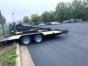 Lowboy car hauler trailer