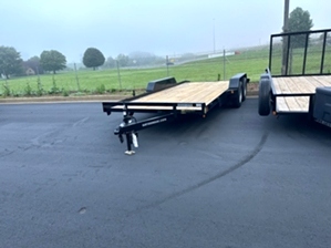 Lowboy car hauler trailer