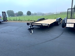 Lowboy car hauler trailer