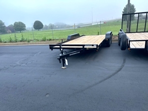 Lowboy car hauler trailer