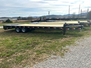 Pintle Trailer On Sale | 20+5 Pintle Trailer 4k GVWR Wide Ramps Dexter Axles 