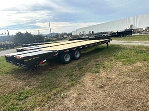 Pintle Trailer On Sale | 20+5 Pintle Trailer 4k GVWR Wide Ramps Dexter Axles 